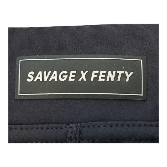 Savage X Fenty Racer X High Waist Legging Black with Flames - Picture 6 of 9